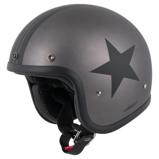 DMD Retro - Star Grey - Open Face Helmet