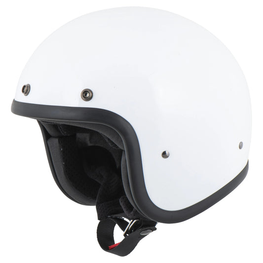 DMD Retro - Solid White - Open Face Helmet