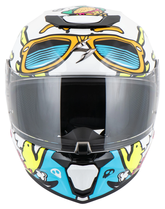 SCORPION KASK DZIECIĘCY EXO-JNR AIR FUN WHITE-BLUE