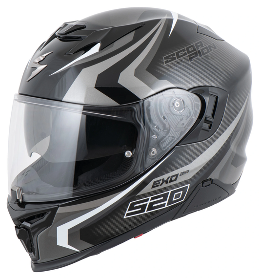 KASK INTEGRALNY SCORPION EXO-520 EVO AIR TERRA CZARNY-SREBRNY-BIAŁY