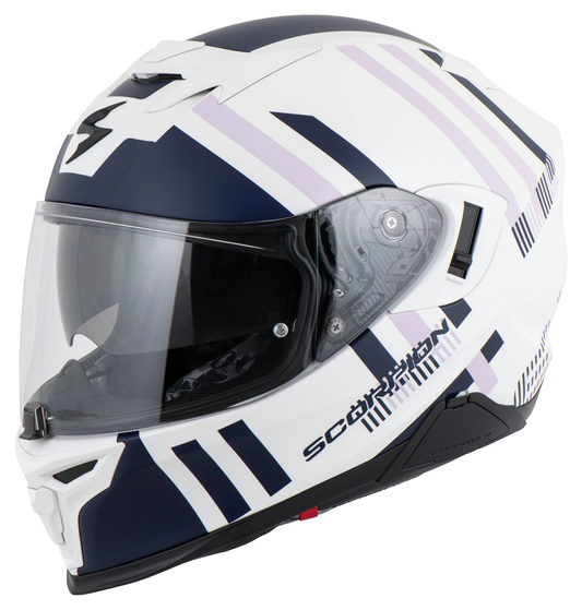 KASK INTEGRALNY SCORPION EXO-520 EVO AIR BANSHEE BIAŁY-FIOLETOWY