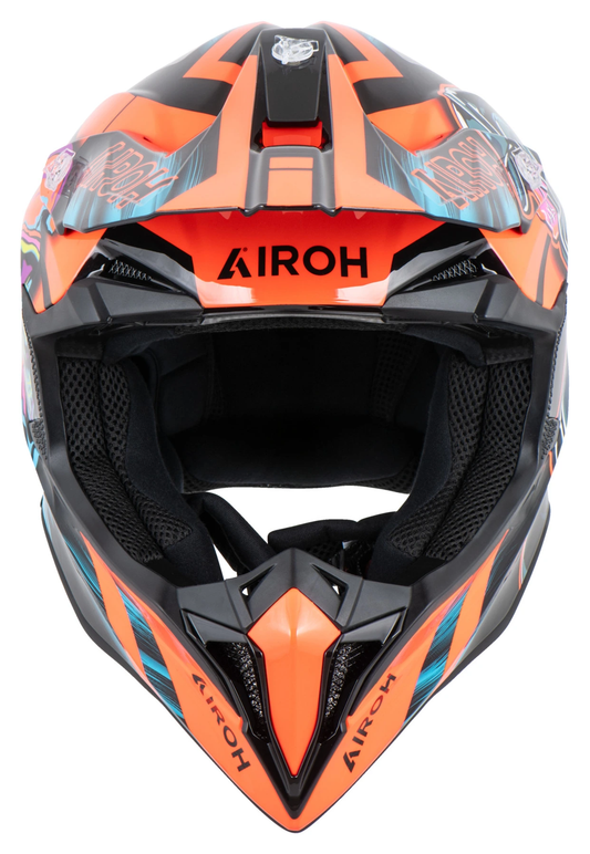 KASK OFFROAD AIROH WRAAAP CYBER ORANGE GLOSS