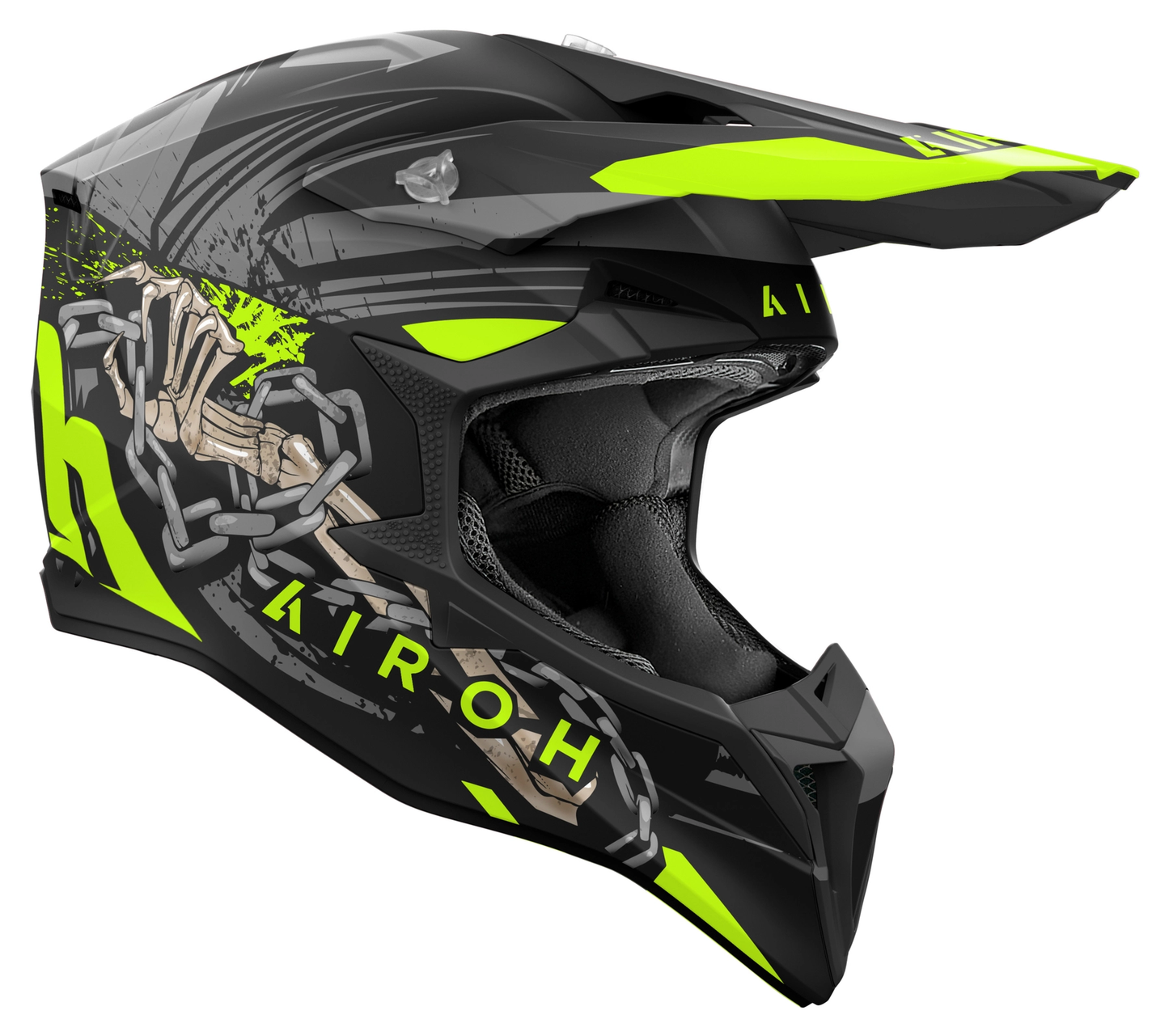 OFFROAD AIROH WRAAAP DARKNESS MATT XS HELMET