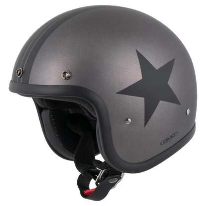 DMD Retro - Star Grey - Open Face Helmet 