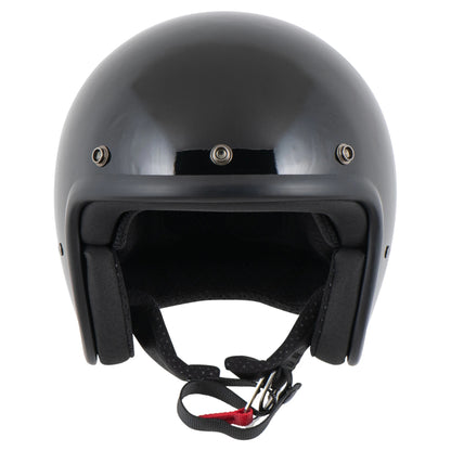 DMD Retro - Solid Black - Open Face Helmet 