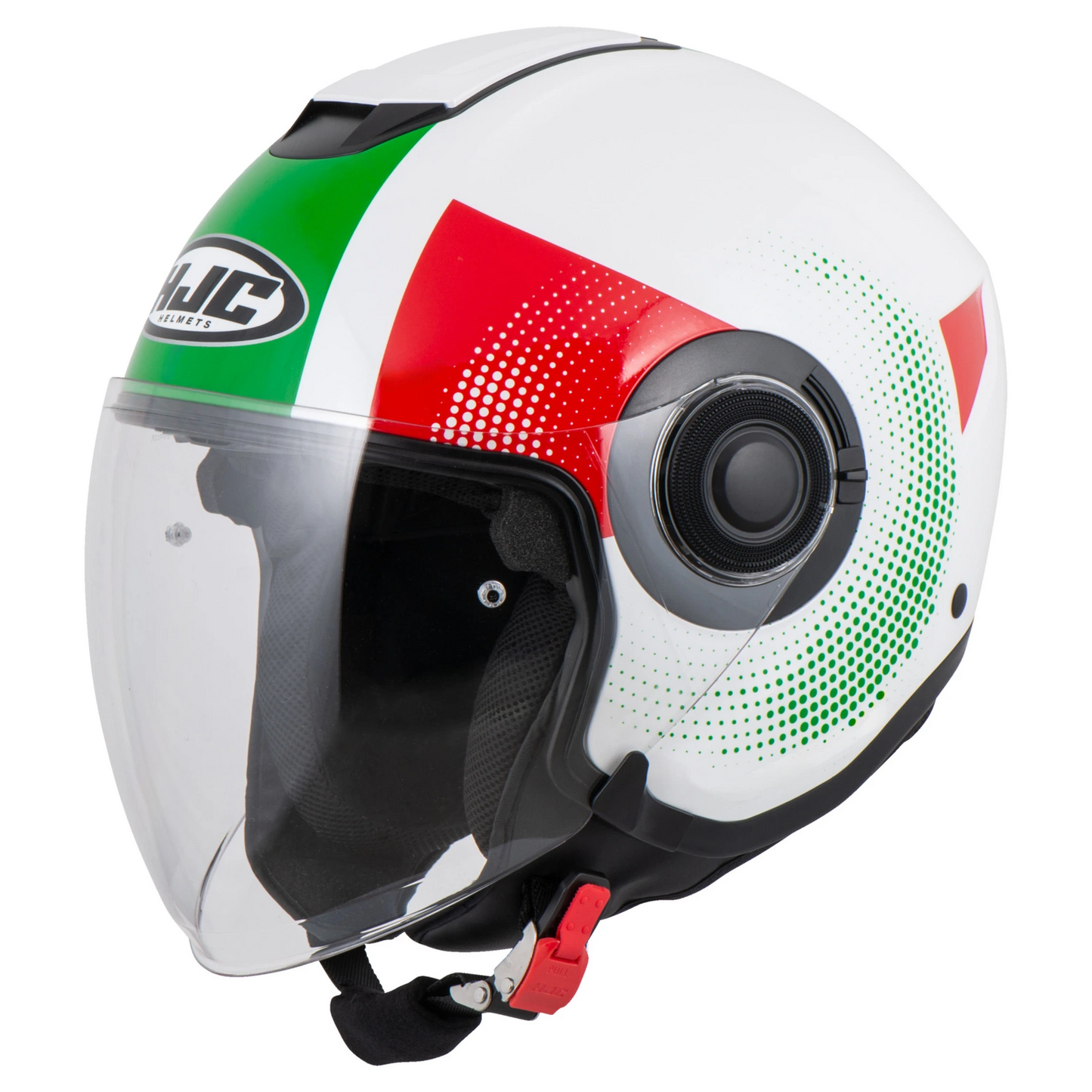 HJC I40N PYLE WHITE/GREEN S HELMET 