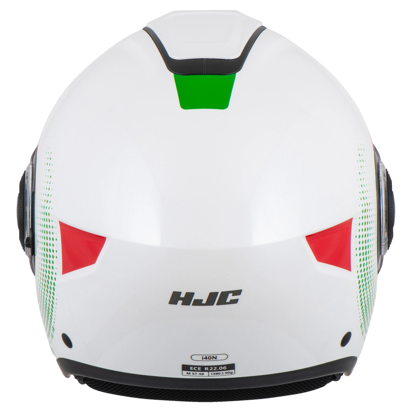 HJC I40N PYLE WHITE/GREEN S HELMET 
