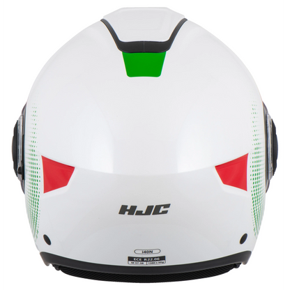 HJC I40N PYLE WHITE/GREEN S HELMET 