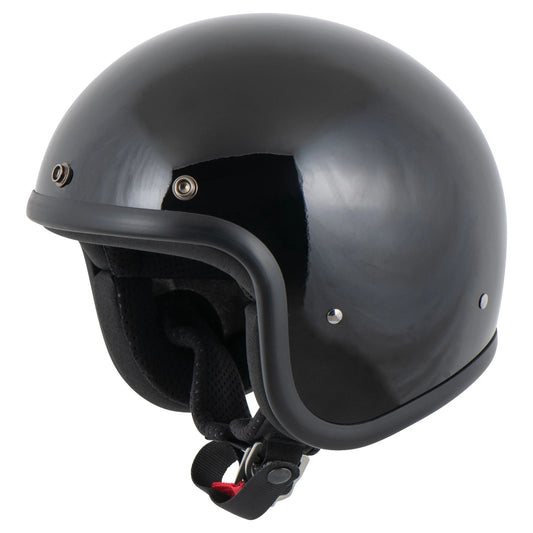 DMD Retro Solid Black kask otwarty