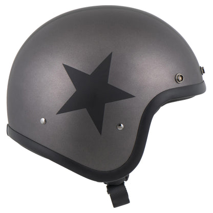 DMD Retro - Star Grey - Open Face Helmet 