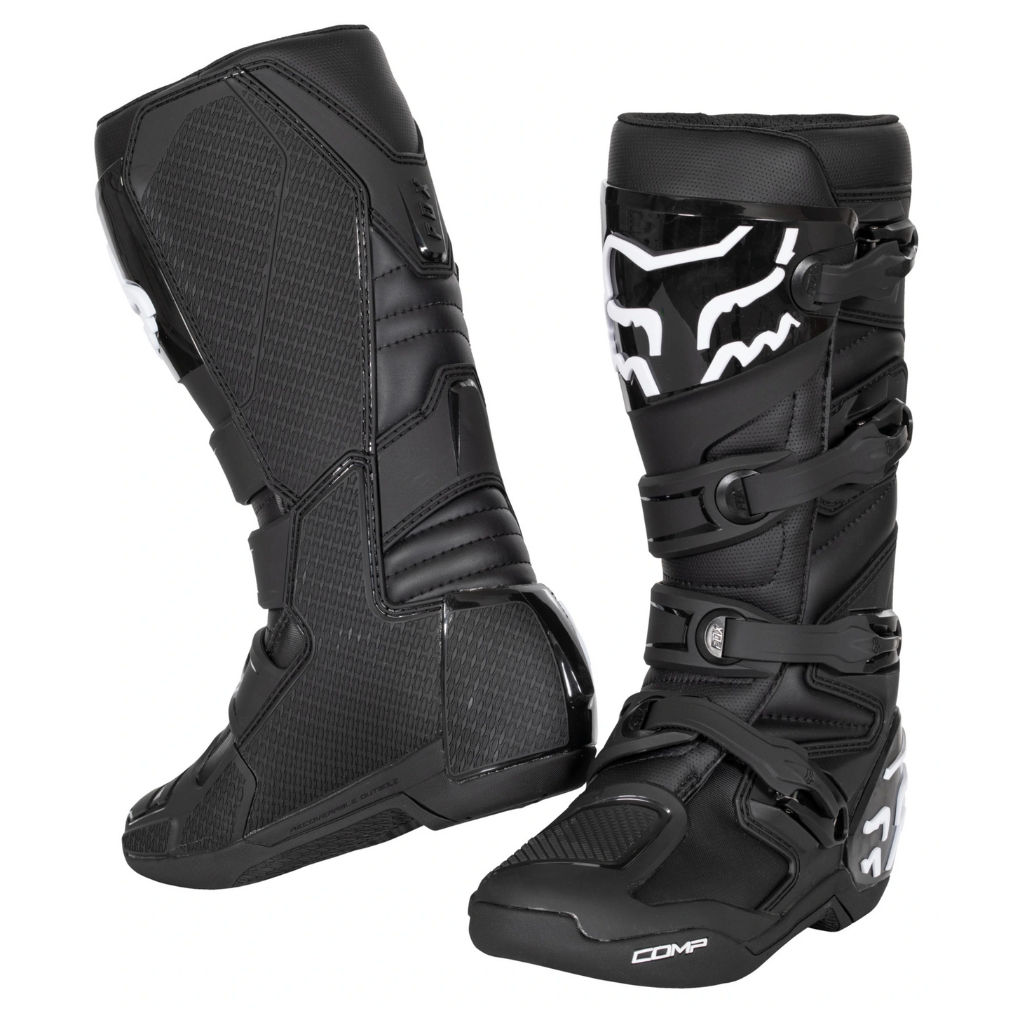 Fox Comp Motorcycle Boots Size 42.5 Black 