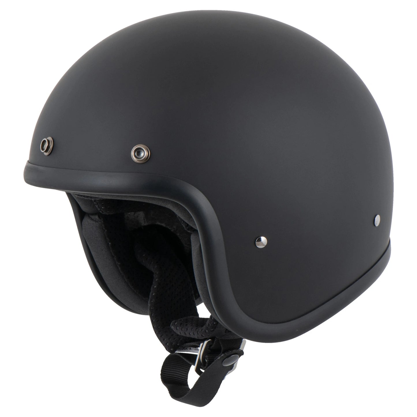 DMD Retro - Matt Black - Open Face Helmet 