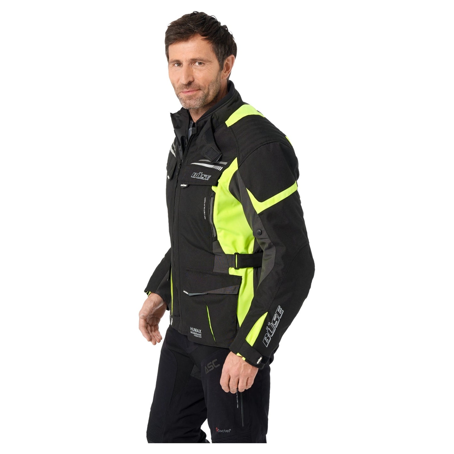 BUSE Lago Pro Jacket Black/Neon Yellow M 
