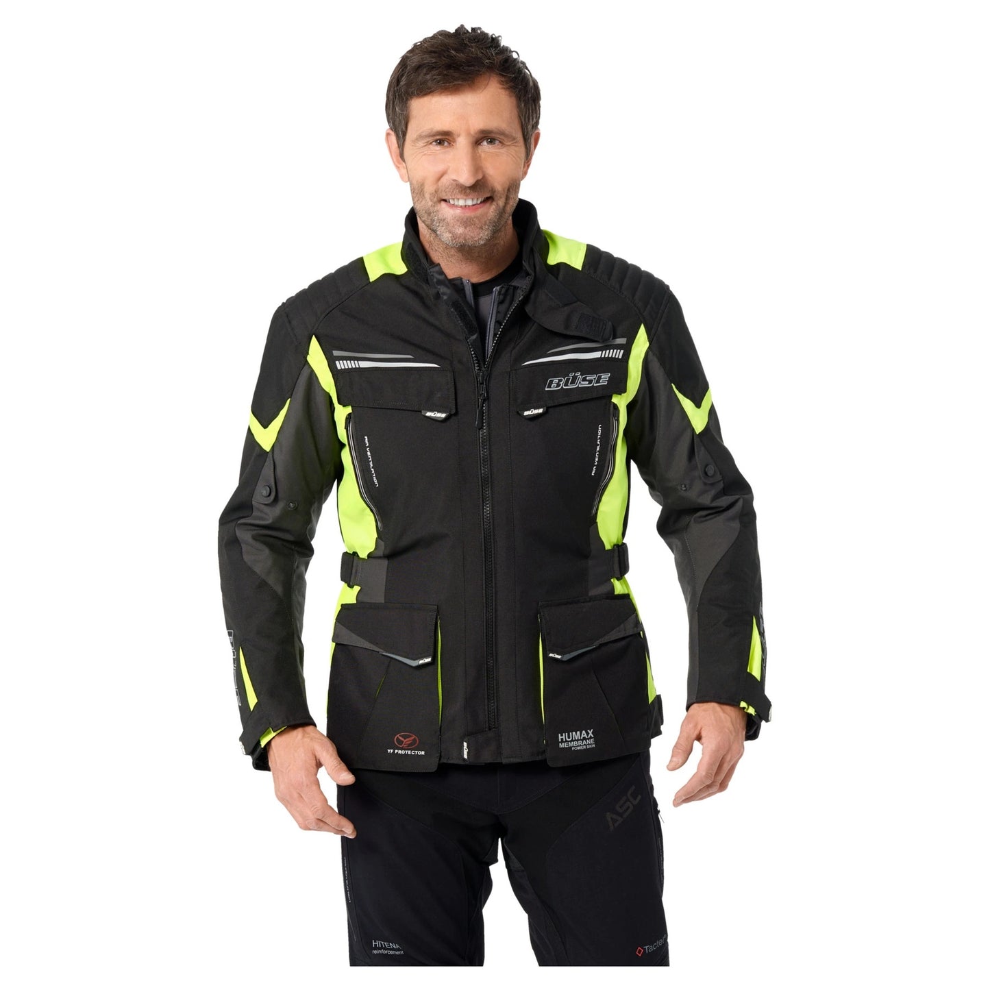 BUSE Lago Pro Jacket Black/Neon Yellow M 