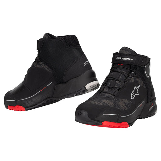 Alpinestars CR-X Drystar Motorcycle Boots Black/Camo/Red 12 