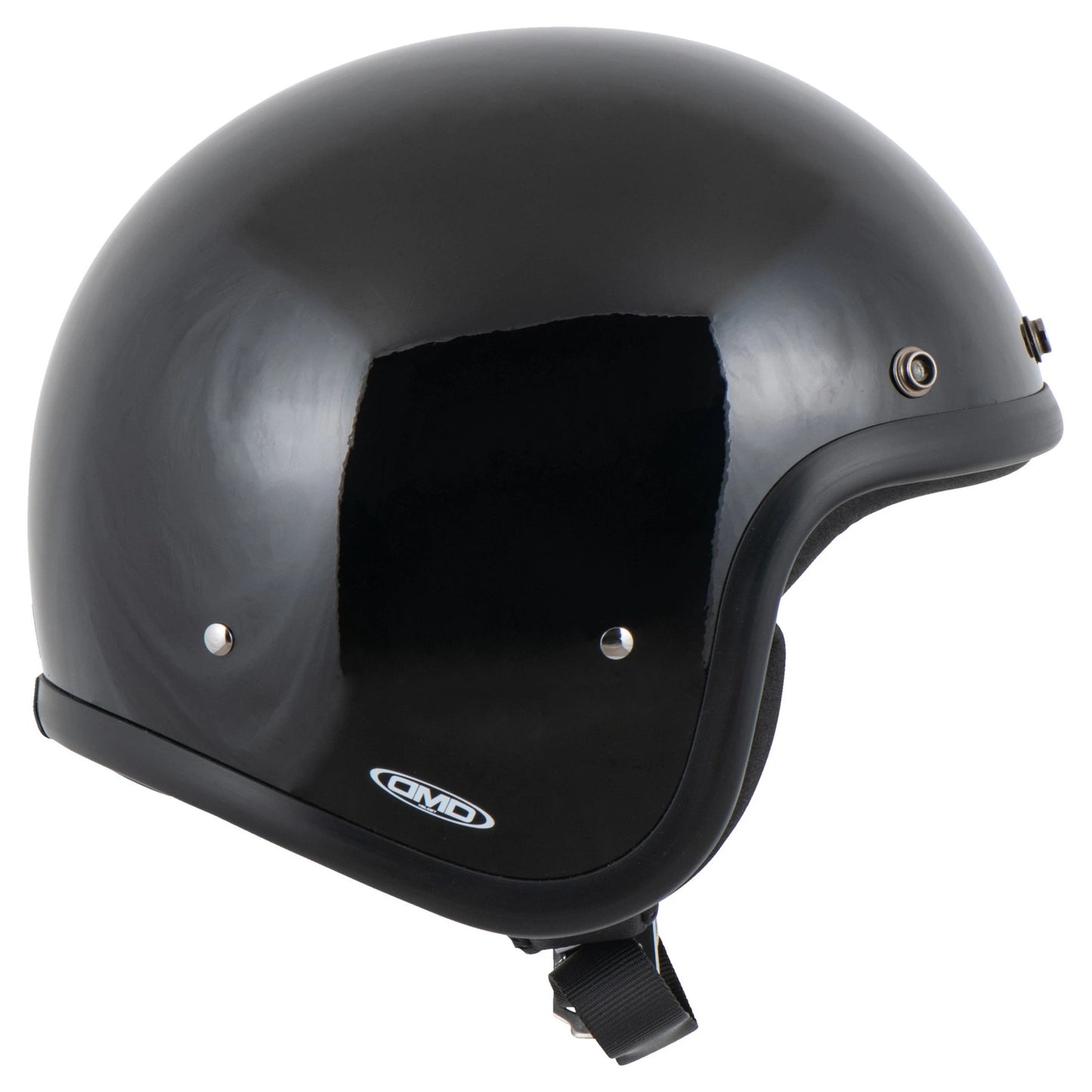 DMD Retro - Solid Black - Open Face Helmet 