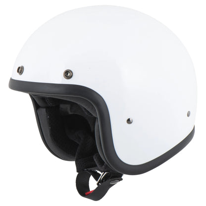 DMD Retro - Solid White - Open Face Helmet 
