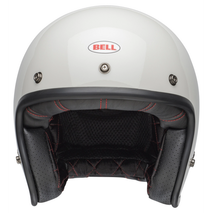 BELL CUSTOM 500 ECE6 VINTAGE WHITE S OPEN FACE MOTORCYCLE HELMET 