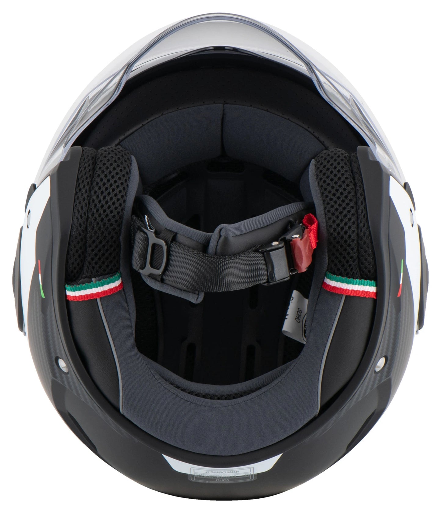 Open Face Jet Helmet CABERG with Visor SOHO MILANO Color Matte Black Size: M 