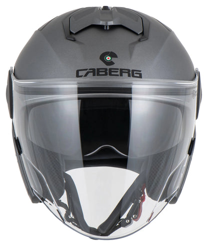 Caberg Soho Solid Motorcycle Helmet Matte Grey Gunmetal XS 