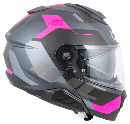 HJC I91 CARST BLACK/PINK HELMET (XS) 