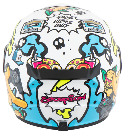 SCORPION HELMET EXO-JNR AIR FUN WHITE-BLUE M 
