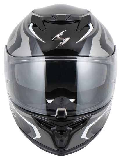 SCORPION EXO-520 EVO AIR TERRA FULL FACE HELMET BLACK-SILVER-WHITE XS 