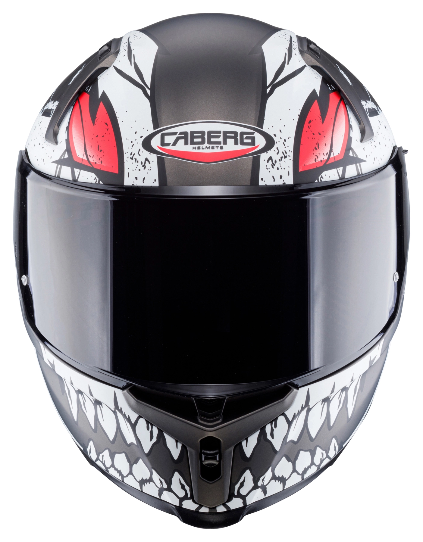 CABERG AVALON X PUNK FULL FACE HELMET MATTE GREY/WHITE/RED SIZE XS 