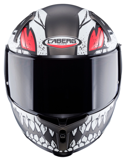 CABERG AVALON X PUNK FULL FACE HELMET MATTE GREY/WHITE/RED SIZE XS 