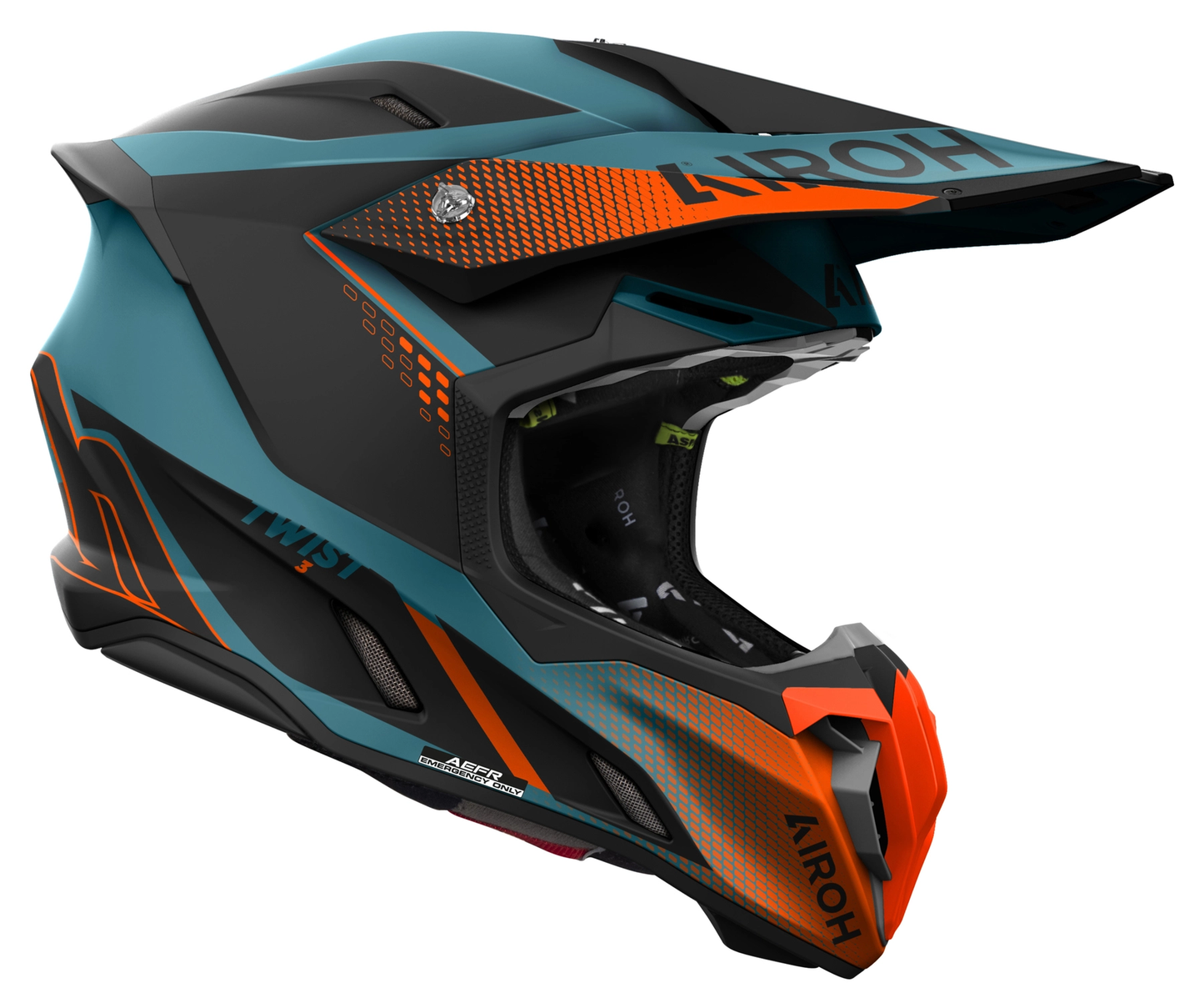 OFF-ROAD AIROH TWIST 3 SHARD ORANGE MATT S HELMET 