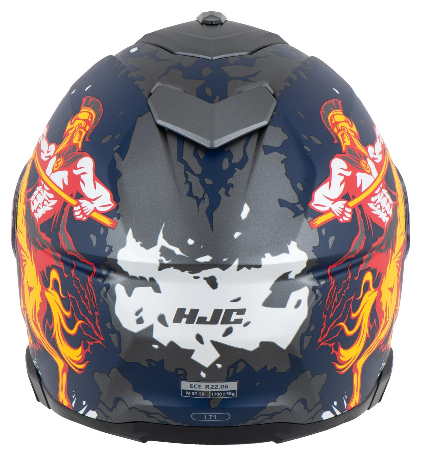 HJC I91 TRICUS WHITE/RED M MOTORCYCLE HELMET 