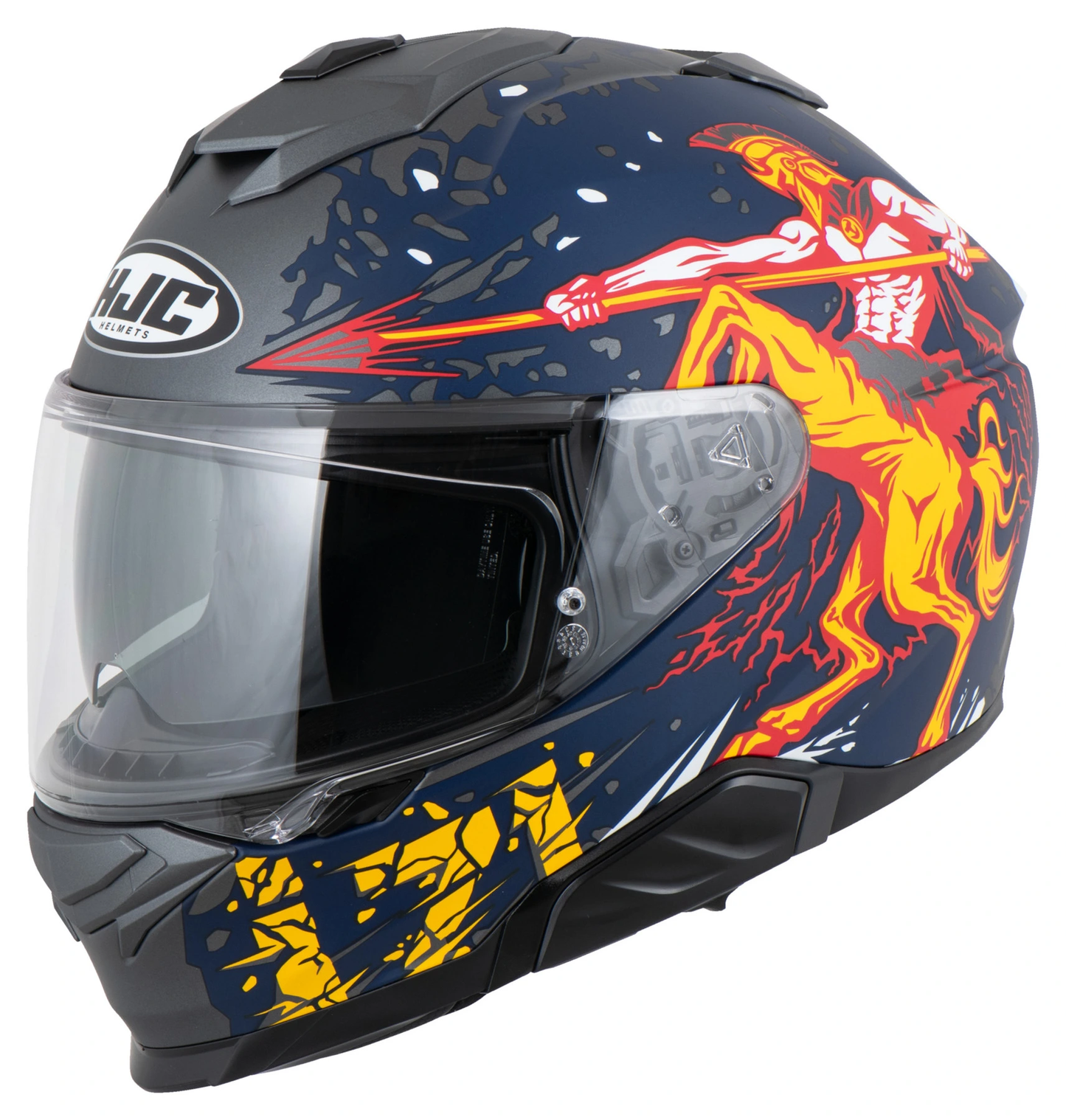 HJC I91 TRICUS WHITE/RED M MOTORCYCLE HELMET 